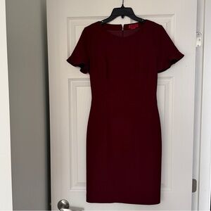 HUGO Deep Red Mini Dress size 2